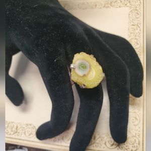 925 Sterling Silver Geode Ring